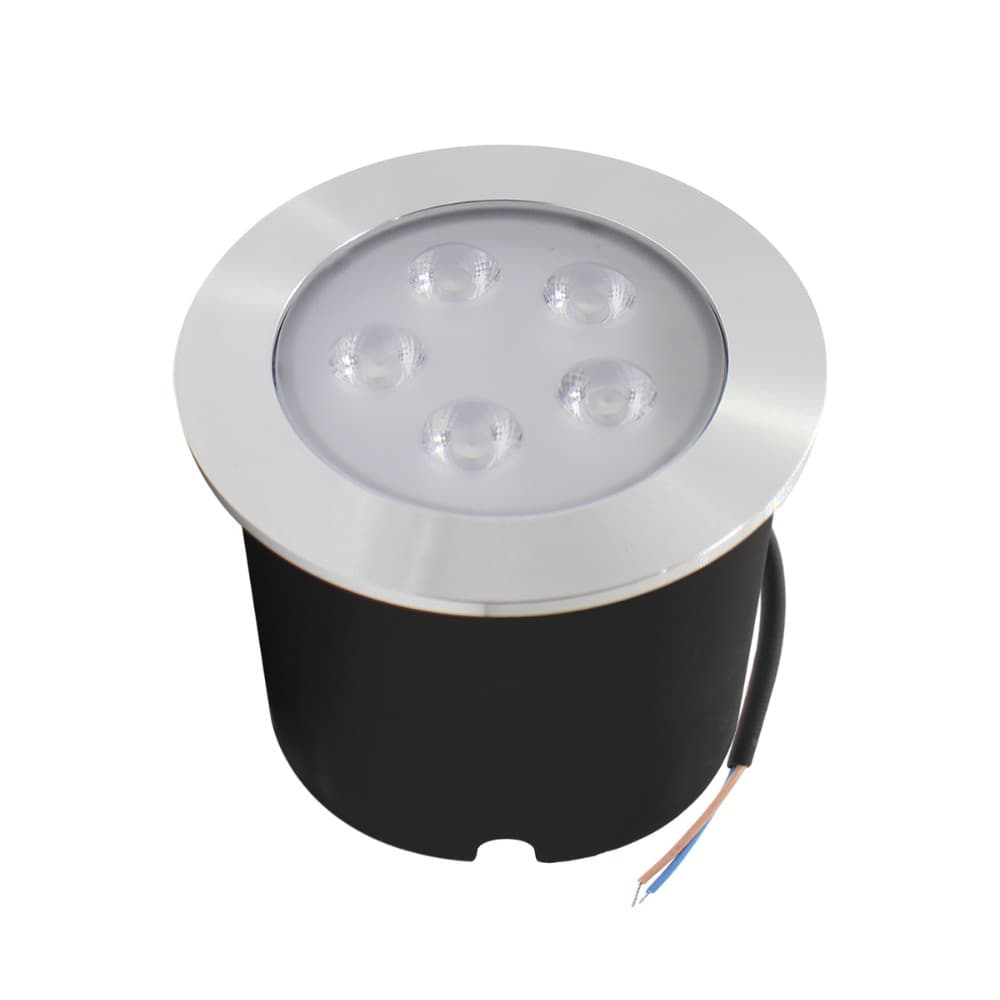 Kit 1-4 Spot Chão Piso Jardim 5w Embutir Led Balizador Luz Quente / Frio / Verde