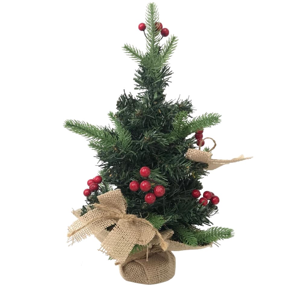 ENFEITE ÁRVORE DE NATAL COM PINHAS E AZEVINHOS 40CM - MASTER DECOR
