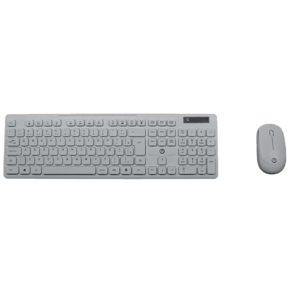 Kit Teclado E Mouse BrazilPC Sem Fio Branco