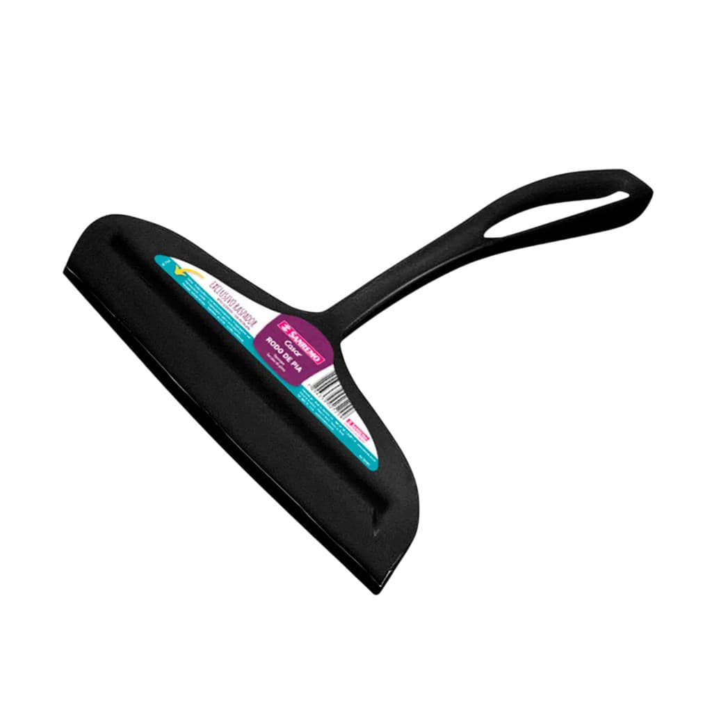 Rodo Rodinho de Pia Plástico de 14 cm Preto Sanremo
