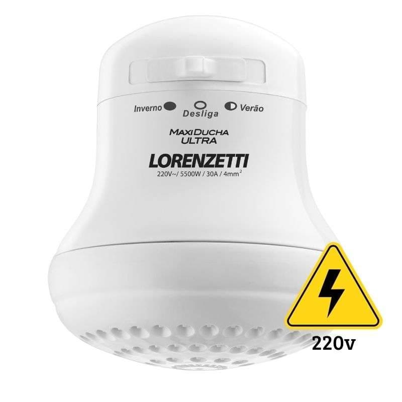 Maxi Ducha Ultra Lorenzetti 220V 5500W Branca
