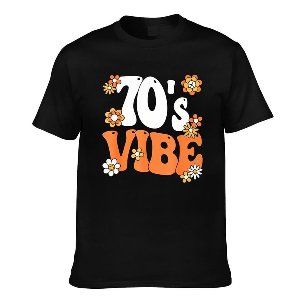 Camiseta T-shirt Algodão 30.1 Roupa De Festa Dos Anos 70 Groovy Hippie Peace Retro Confortável Fit  Masculina Criativa P