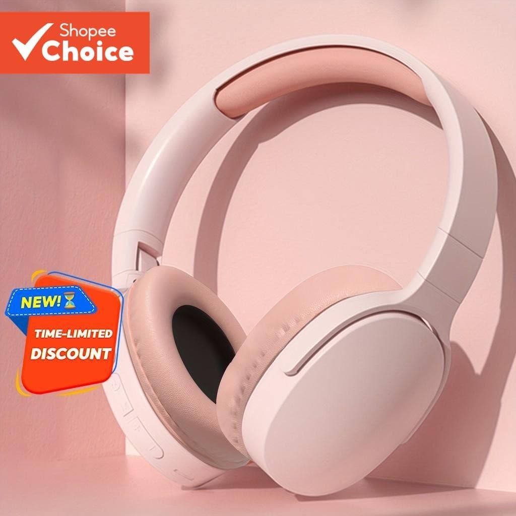 P2961 Fones De Ouvido Sem Fio Bluetooth Com Cancelamento De Ruído Dobrável Sobre A Orelha Para Música De Jogos Microfone