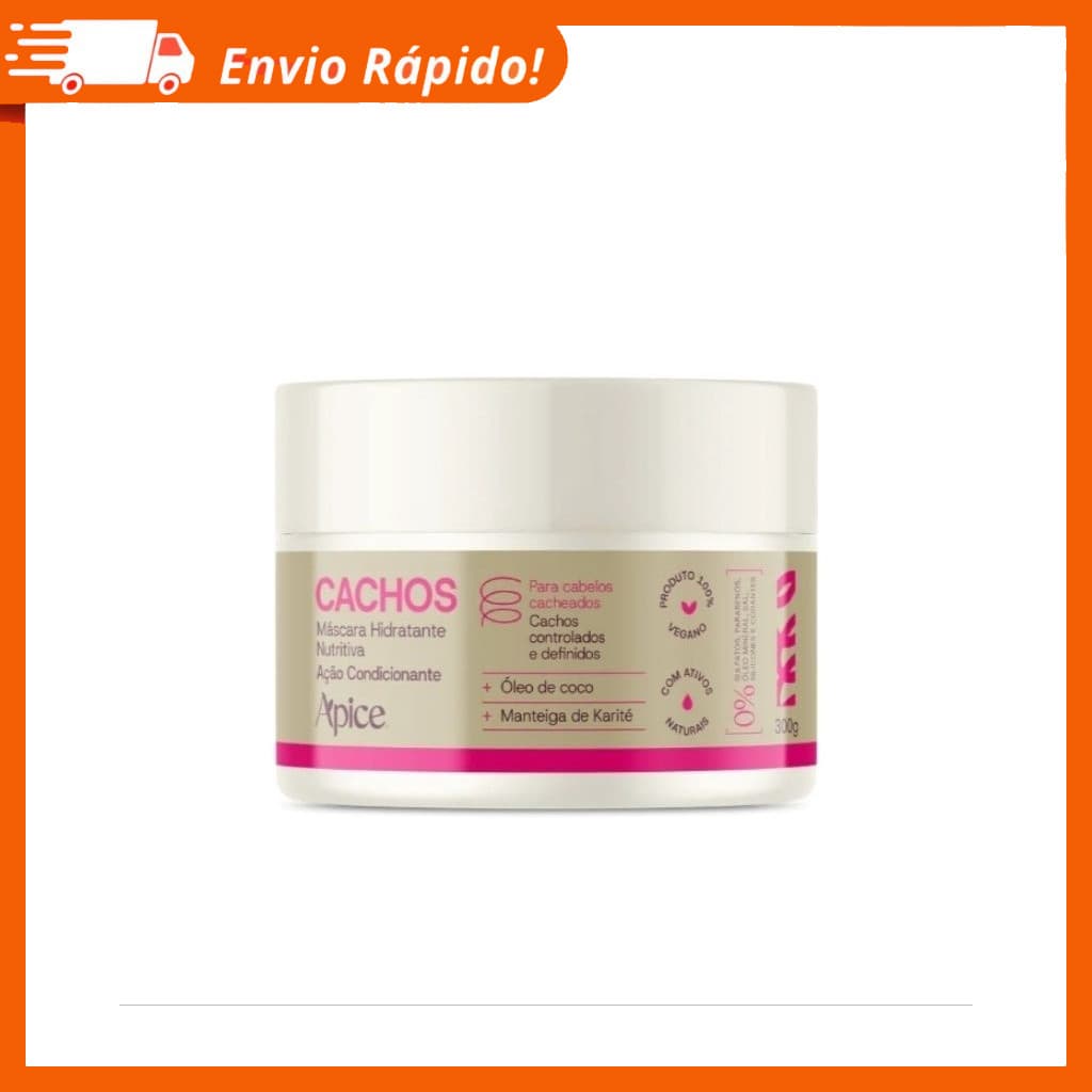 Máscara Cachos NOVA FRAGRANCIA Hidratante Nutritiva Apice 300gr