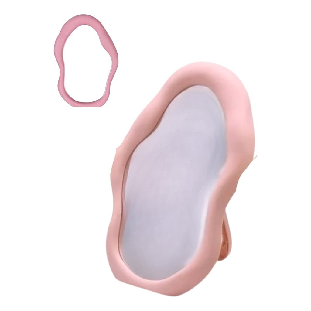 Espelho Organico De Bancada Penteadeira  Banheiro Rosa Nude 25 Cm