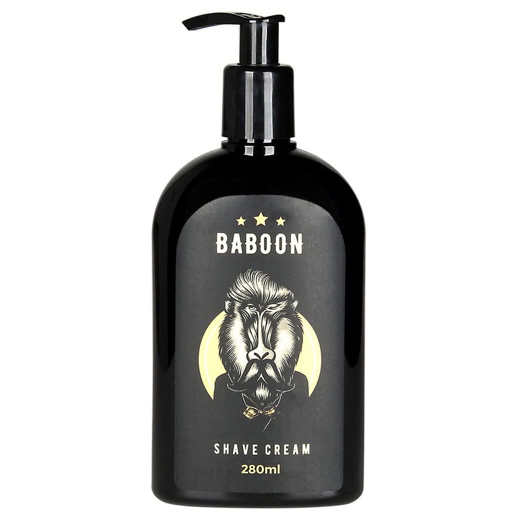 Creme de Barbear Baboon Shave Cream Profissional Barbear Suave Hidratação da Pele Deslizamento Perfeito 280ml