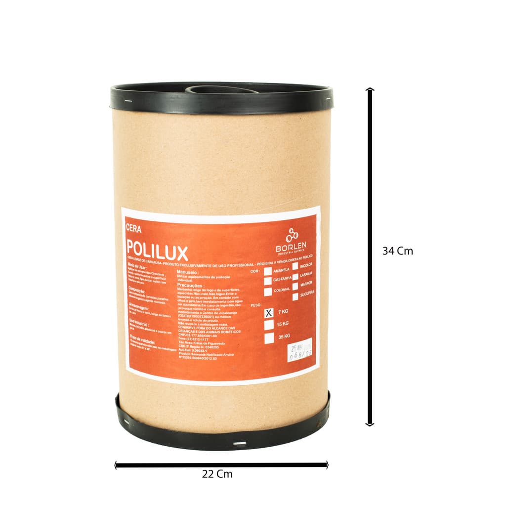 CERA PASTOSA POLILUX AMARELA 7 KG
