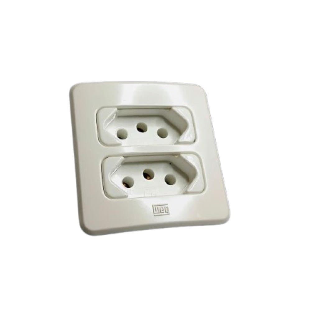 TOMADA DUPLA 20A EMBUTIR MÓVEL COMPOSÉ BRANCO WEG