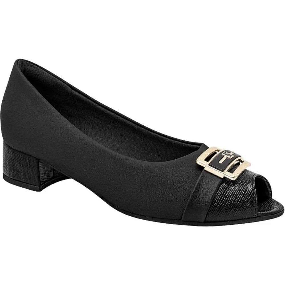 Peep Toe Salto Bloco Joanete Conforto 114049 Piccadilly