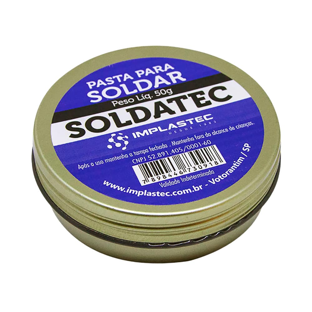 Pasta de Solda Soldatec  Lata 50 g Implastec
