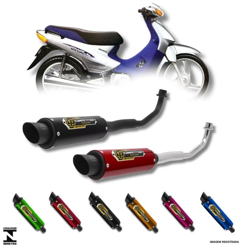 Escapamento Esportivo Para Biz 100 1998 1999 2000 2001 2002 2003 2004 2005 Competition Pro Tork Novo