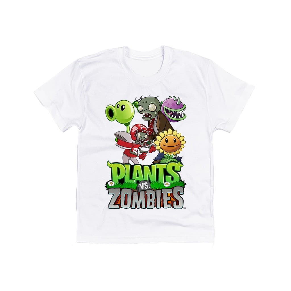 Linda Camisa Premium Camiseta Infantil Unissex Plants vs Zombies Planta vs Zombies Envio Imediato