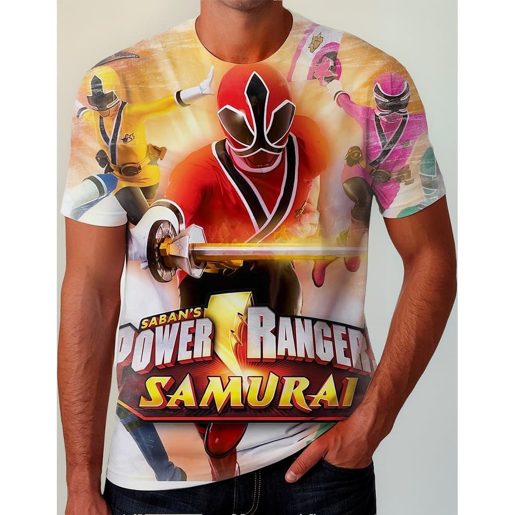 Camisa Camiseta Frente  Power Rangers Desenho 41