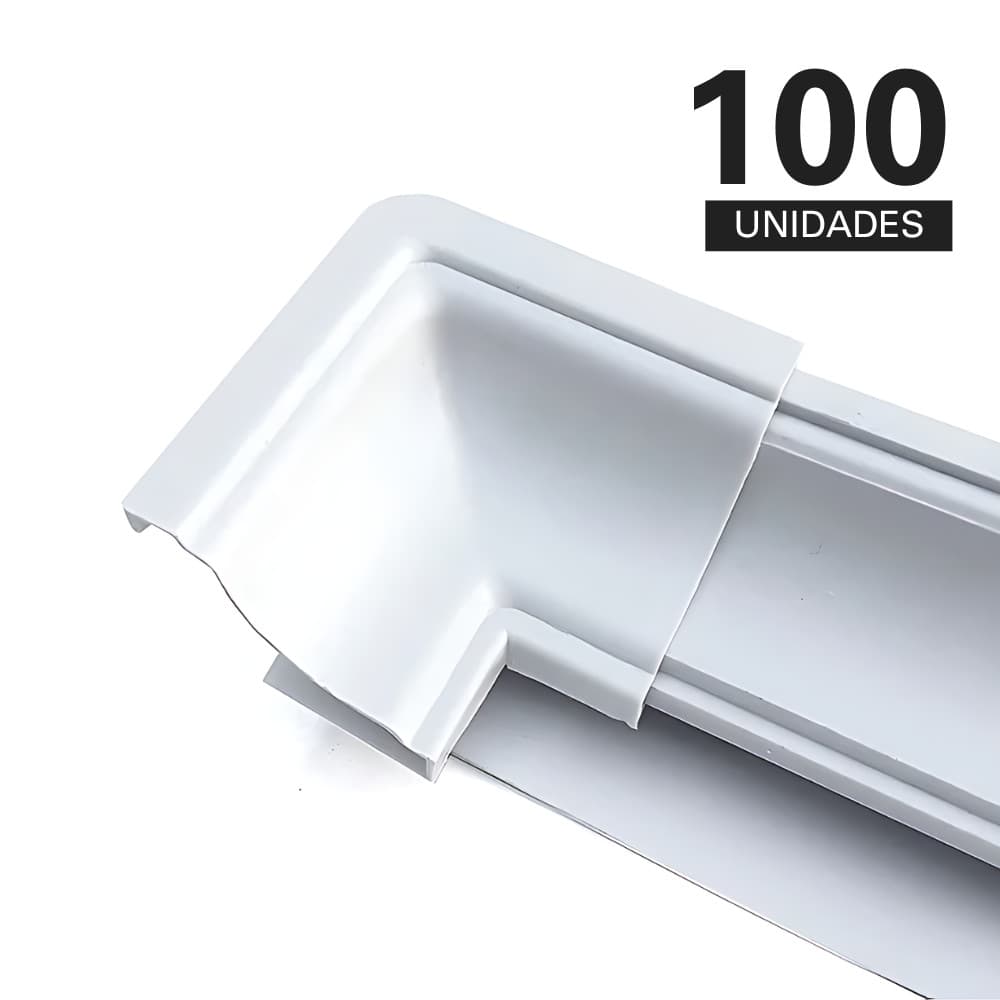 Cantoneira Canto Cantinho Interno De Pvc 100 Un Classico Branco Cor 61 Acabamento Moldura Construção Estética Parede