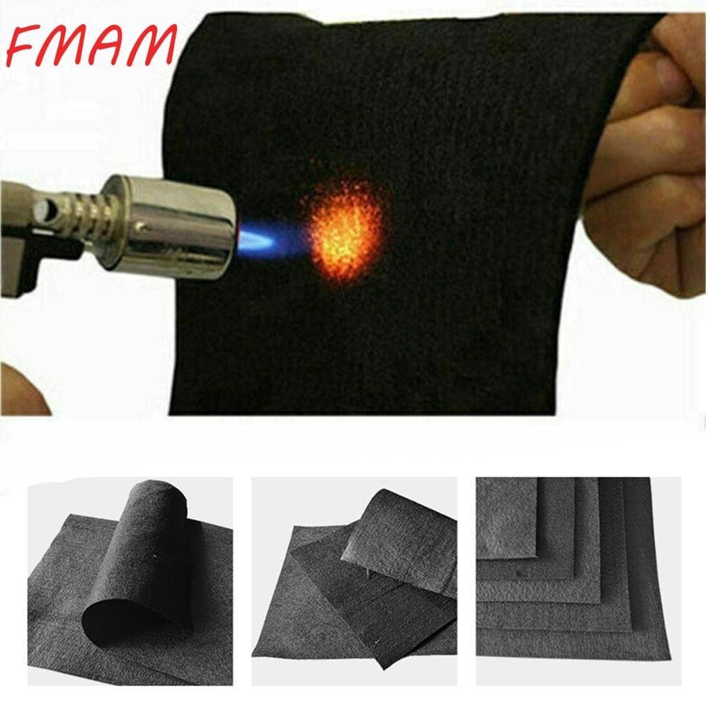 FMAM Carbon Feltro De Fibra , Manta Protetora De Soldagem De Preto , Prática Por Isolamento De Tocha De Alta Temperatura