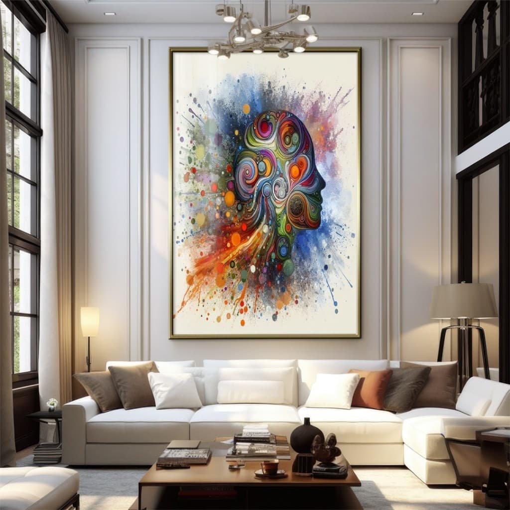 Quadro Decorativo GRANDE Alta Resolução Para Sala Quarto Escritório Quadro Psicologia 6
