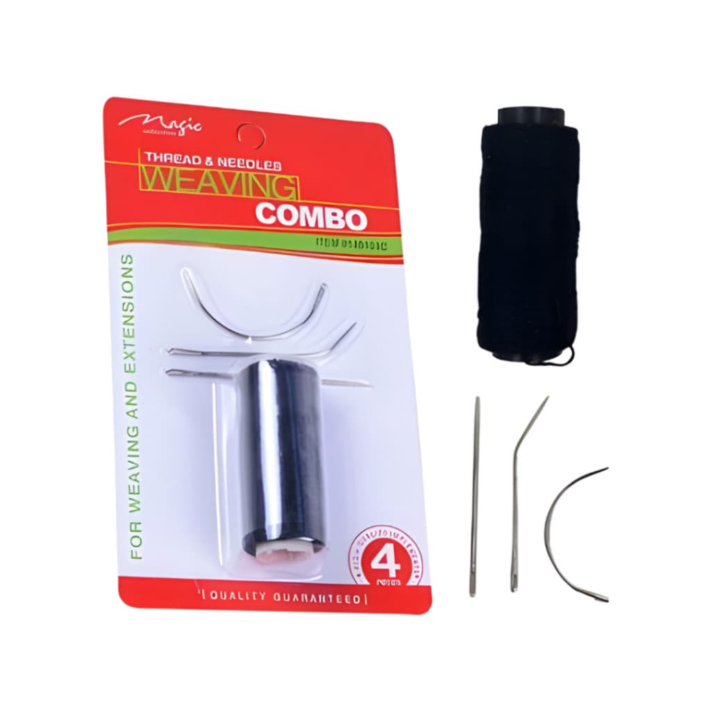 Kit Entrelace 3 Agulhas e 1 Linha Presponto 10m Cor Preta