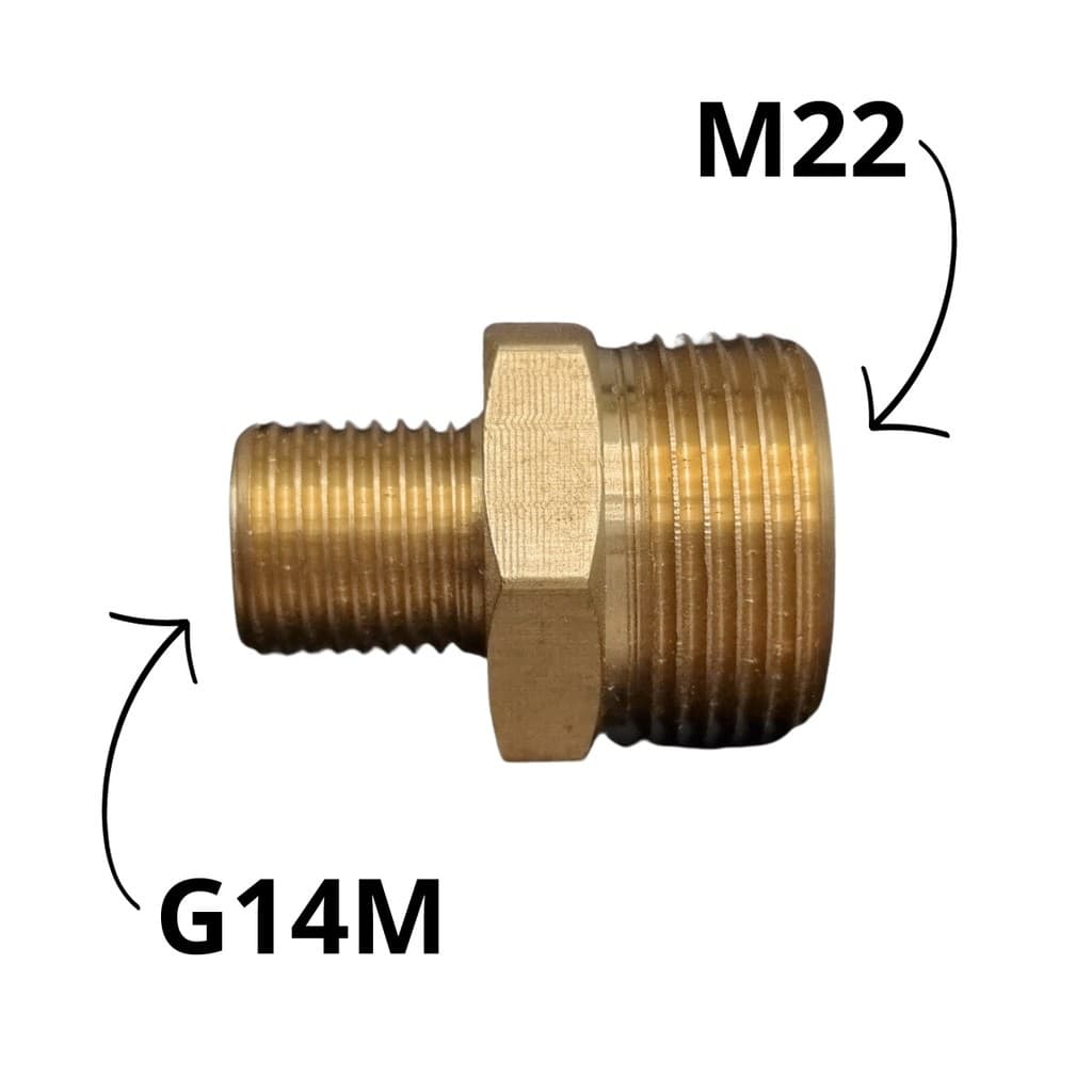 ADAPTADOR para Snow Foam Mangueiras DE Adaptação Conexão M22M X G14M SGT