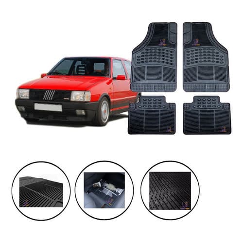 Jogo Tapete Carpete Borracha Fiat Uno 1987 A 2003
