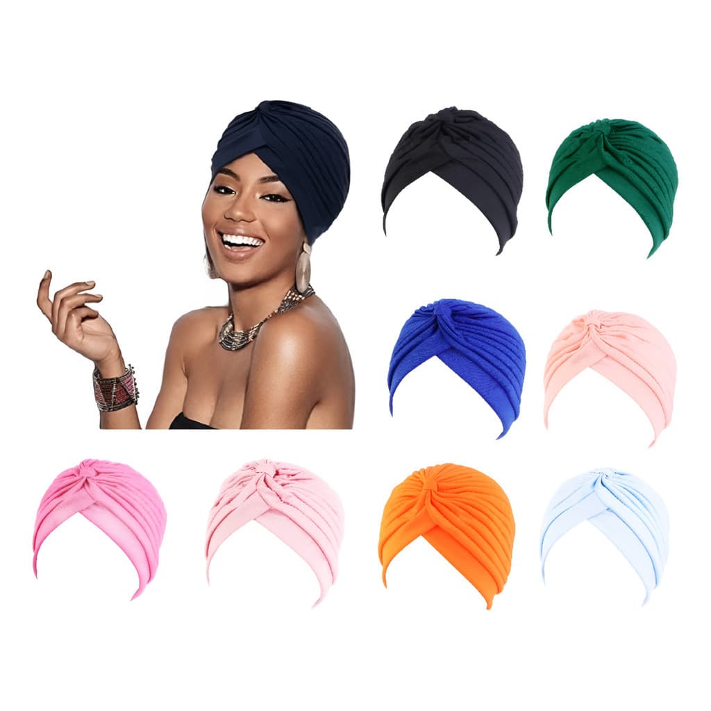 Turbante Indiano Gorro Touca Boina Várias Cores Turbantinho