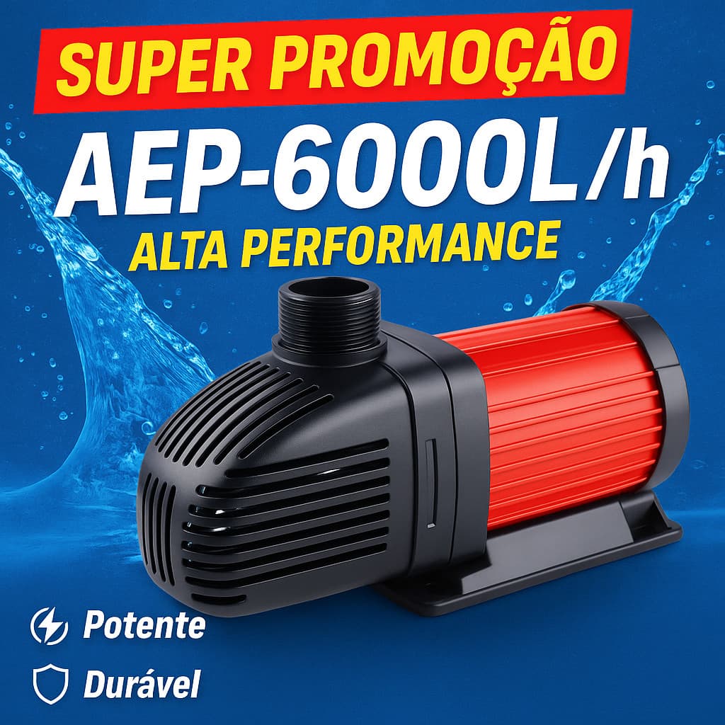 Bomba Submersa Para Aquários e Lagos Hsbao Aep-6000 55w Econômica