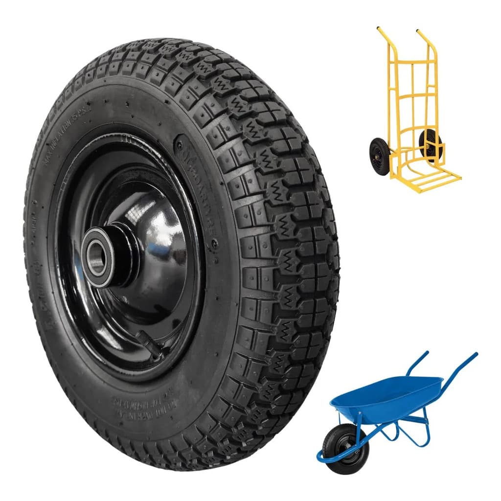Roda Completa 3.50-8 4PR TR13 ROLAMENTO 25,4mm Boartyre