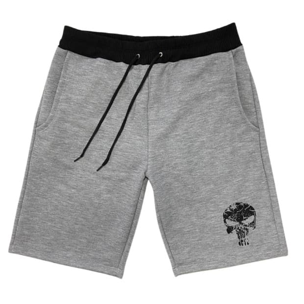 Bermuda Moletinho Moletom Masculina Caveira Treino Academia