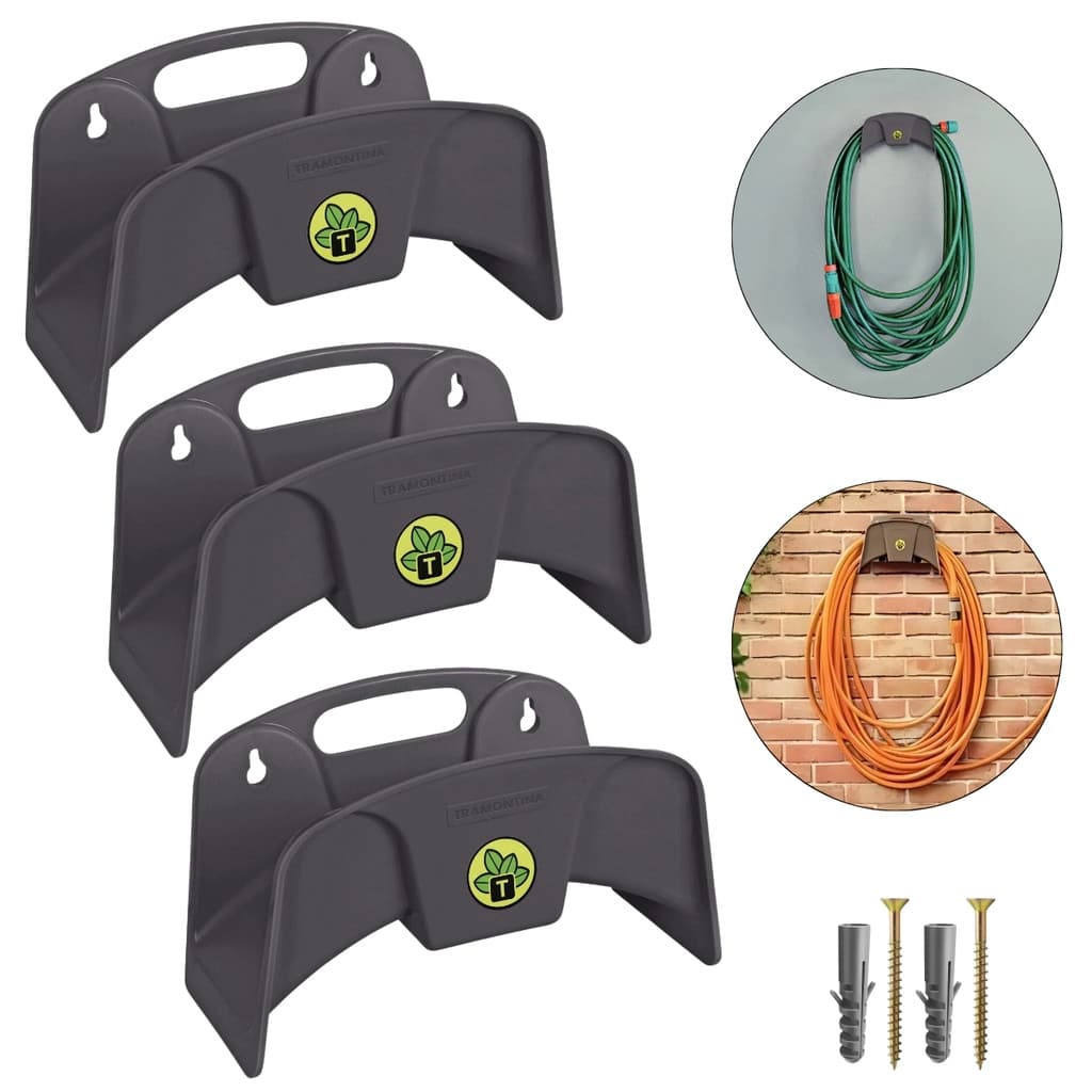 Suporte Plástico Enrolador Porta Mangueira Parede Fixo | Tramontina | 3 un