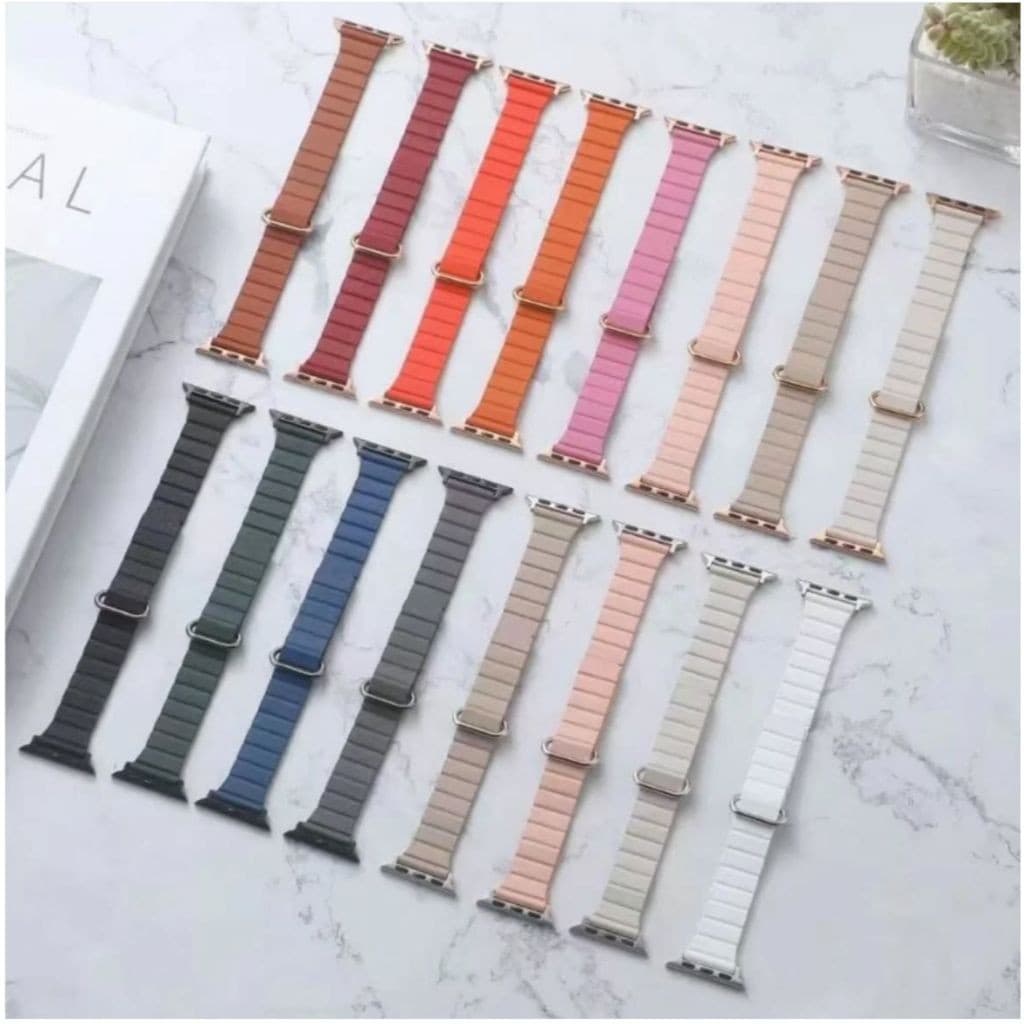 Pulseira para Smartwatch Couro Magnético Fino 38/40/41 e 42/44/45/49mm