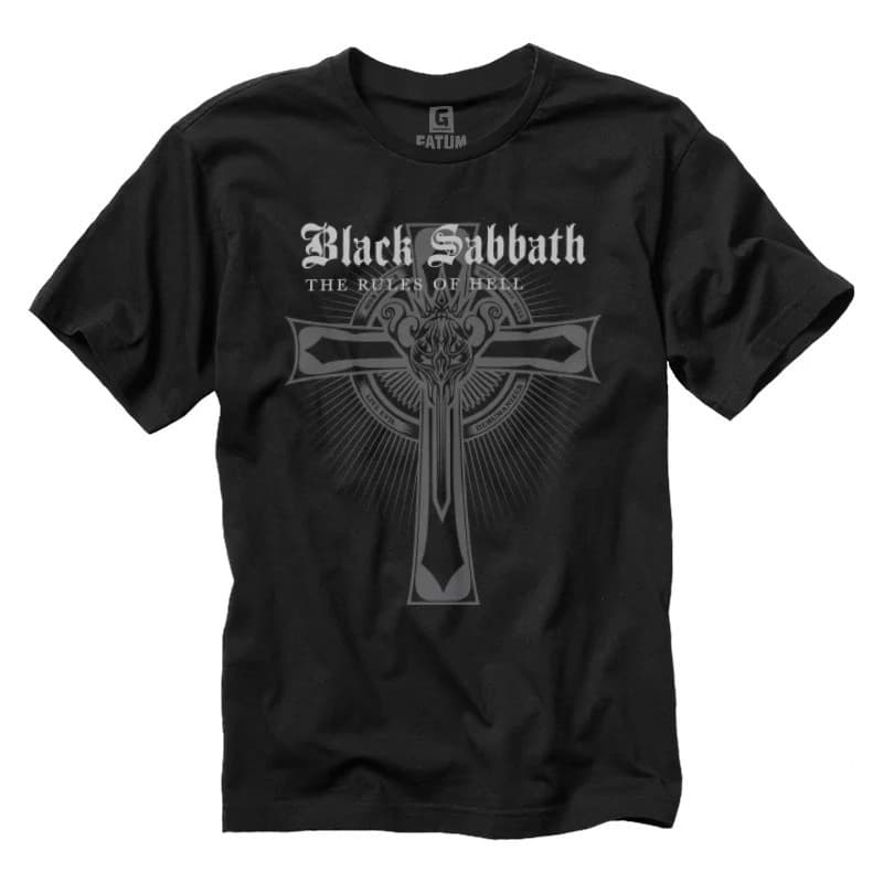 Camisetas Unissex Black Sabbath The Rules of Hell - Camisa de Malha 100% Algodão - Envio Imediato - DR Bigorna