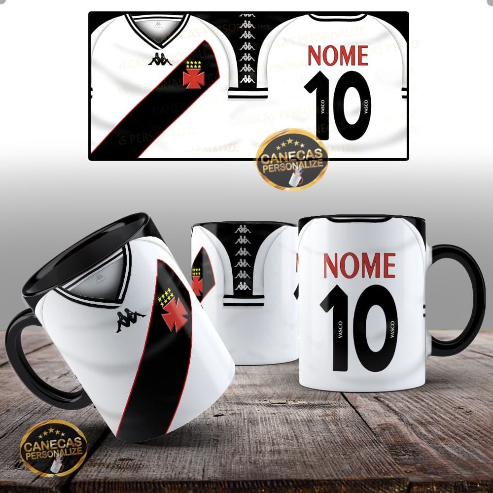 Caneca do Vasco da Gama Varios Modelos com Nome Personalizado - Cerâmica 325ml Canecas