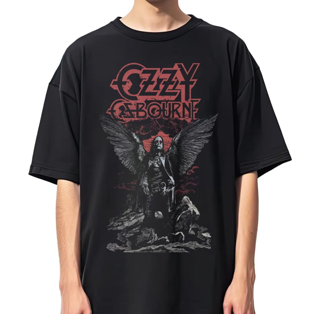 Camiseta Básica  Algodão Ozzy Osbourne Camisa Streetwear