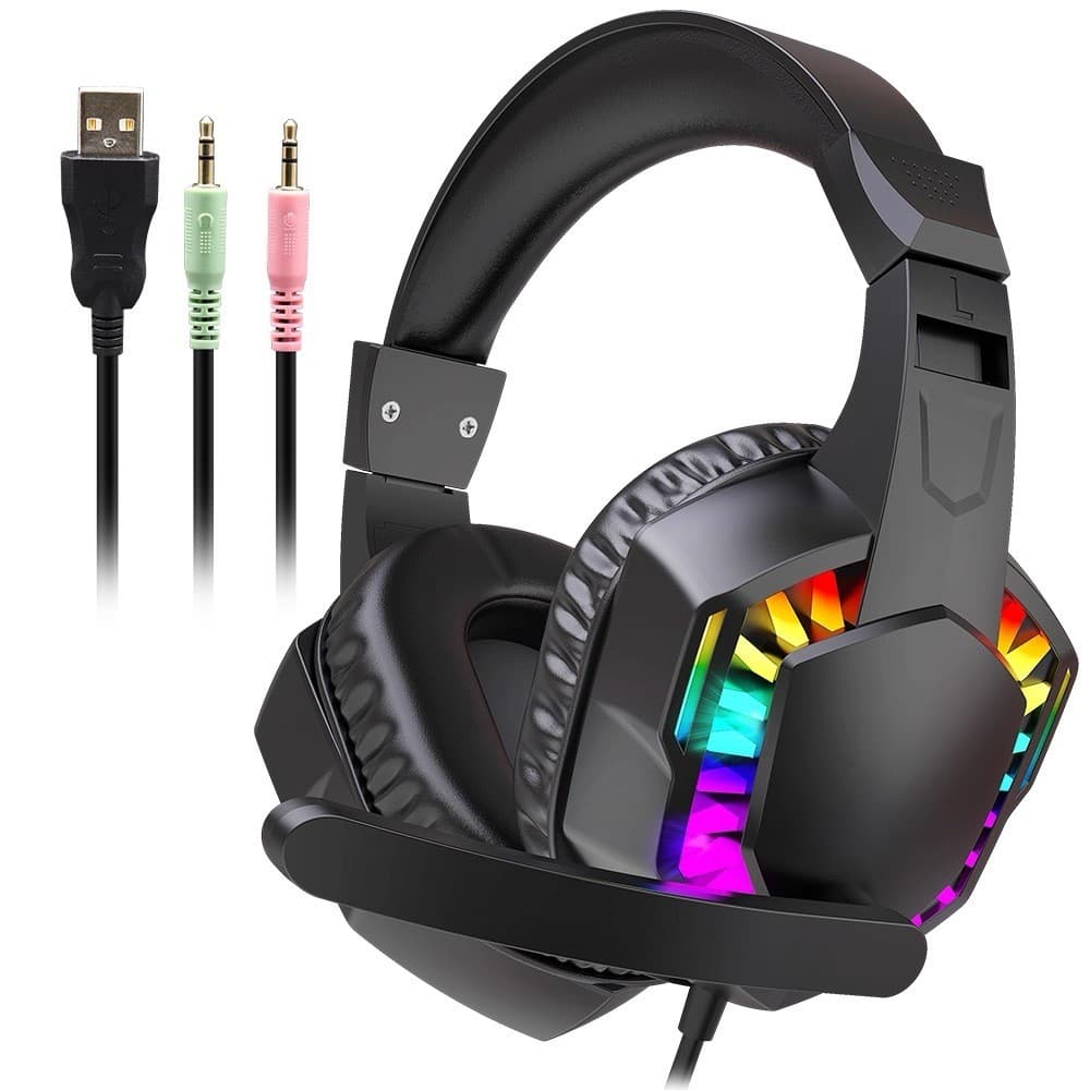 Headset Headphone Fone de ouvido gamer com microfone para PS4 console de jogos