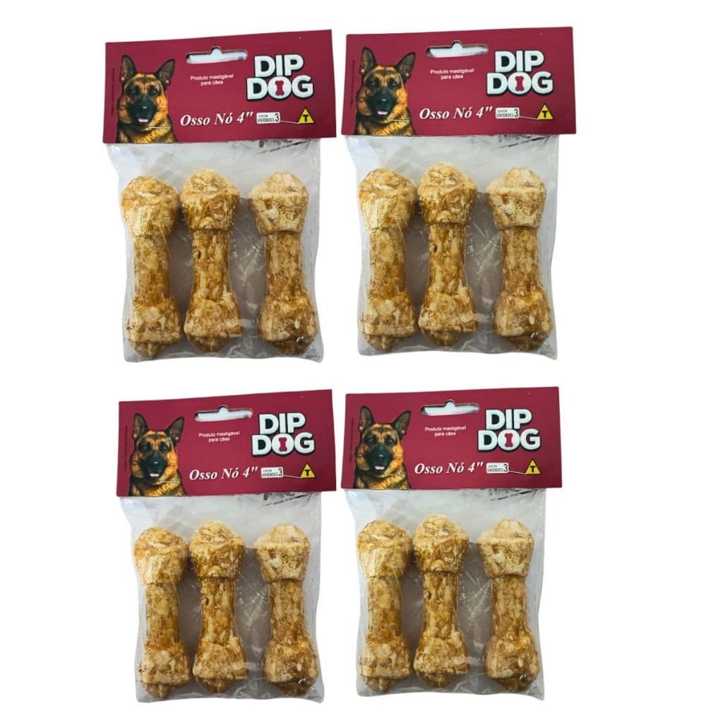Kit 4 Pacote Ossinho Petisco Dip Dog Natural sabor frango  numero 4