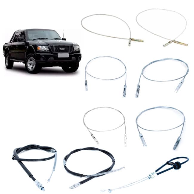 Kit Cabo de Freio Completo Compatível com Ford Ranger ano 2005 2006 2007 2008 2009