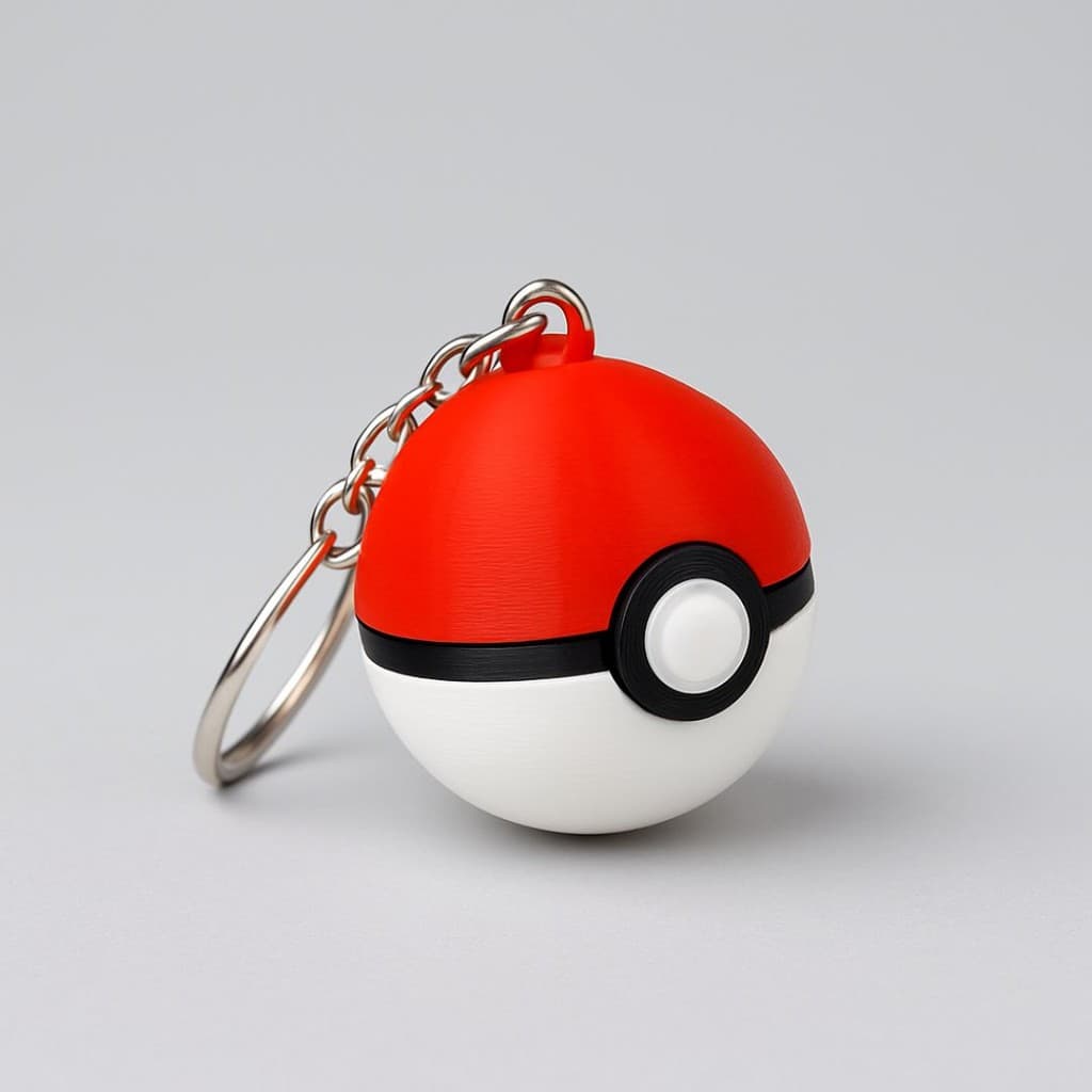 Chaveiro Pokébola Estilizado Clássico Pokémon Mestre Bola Geek Colecionável Retro Nerd Anime