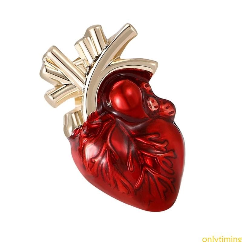 onlytiming Broche Elegante Formato Coração Feito À Mão Alfinete Lapela Para Festas E Eventos