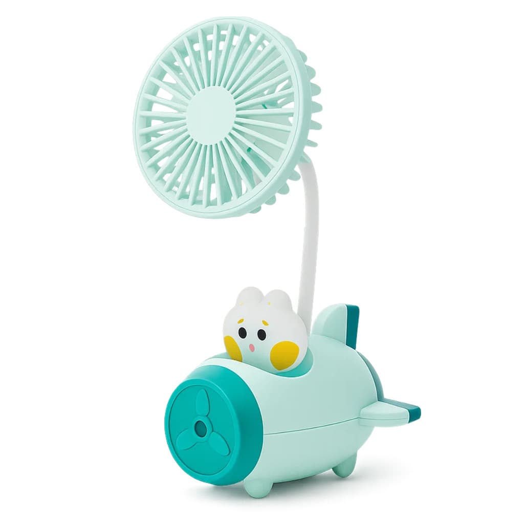 Mini Ventilador de Mesa USB Recarregável c/ Apontador