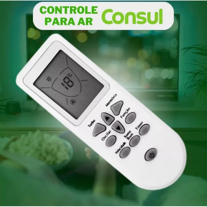 Controle Ar Condicionado Compativel C/ Consul Le-7438 - Substituto Compatível Tg