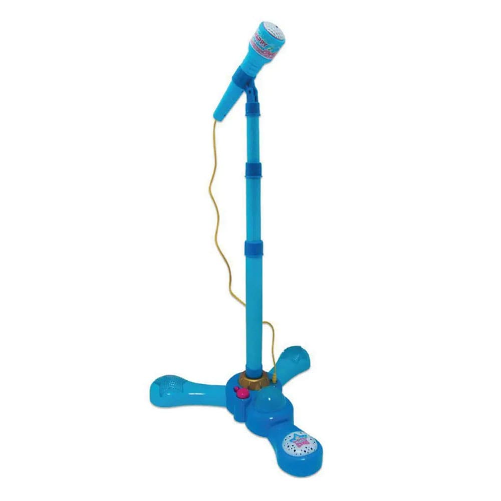 Microfone Infantil Com Pedestal Azul Fenix