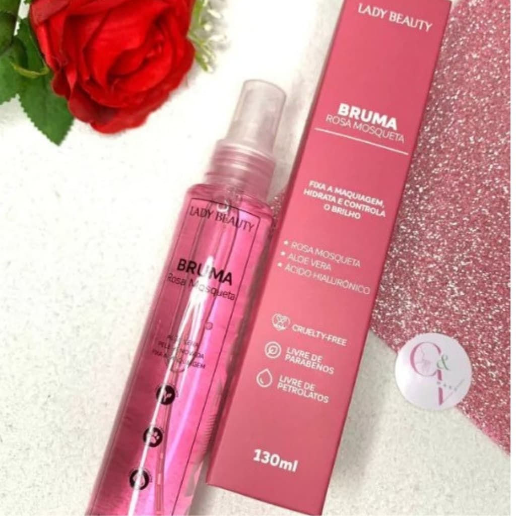 Bruma Fixadora de Maquiagem Rosa Mosqueta 130ml - Lady Beauty