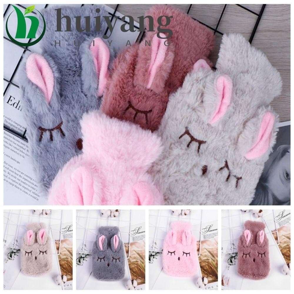 HUIYANG Saco De Água Quente , Warm Squinting Rabbit Heat Pack , Hot Plush Cartoon Alívio Da Dor Garrafa