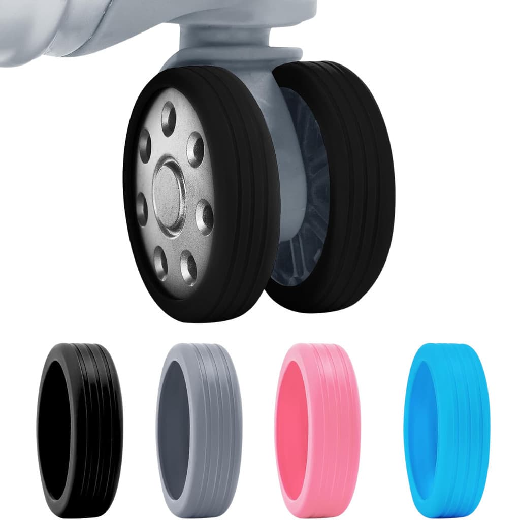 Kit C/ 4 Unidades Protetor Capa Silicone Para Rodas De Mala Bagagem