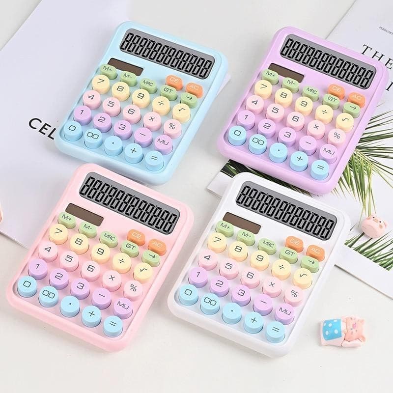 Calculadora Colorida Morandi De 12 Dígitos Teclado Mecânico De Ponto Grande Escola & Papelaria De Escritório Multineos