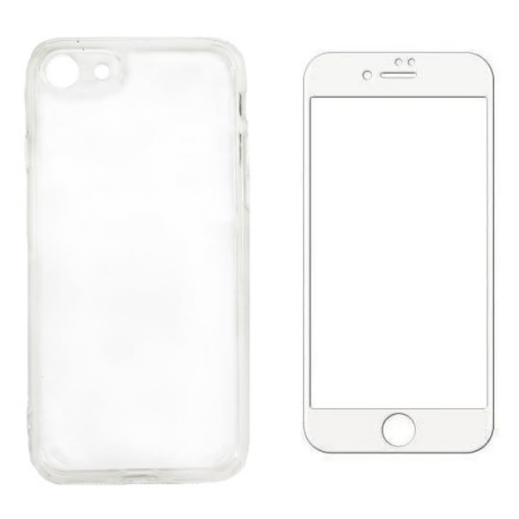 Capa Capinha Acrílico Para iPhone 8 Plus + Película Vidro 3d
