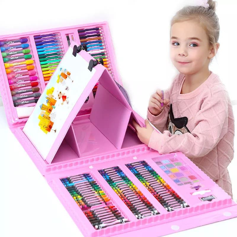 Estojo Material Escolar Maleta 48/68/86/150/208 Peças Completo Pequeno Grande Super Grande
