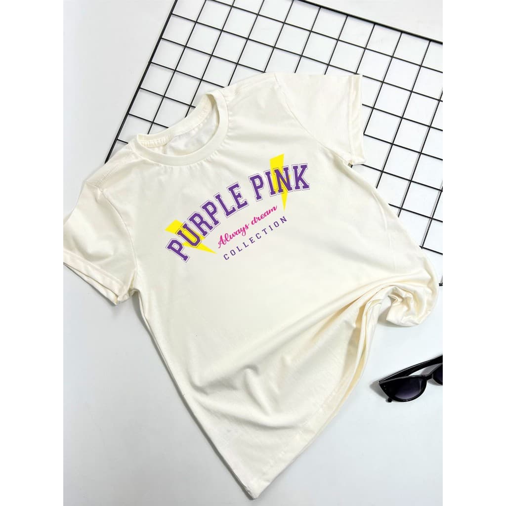 T-shirt Purple Pink Always Off white