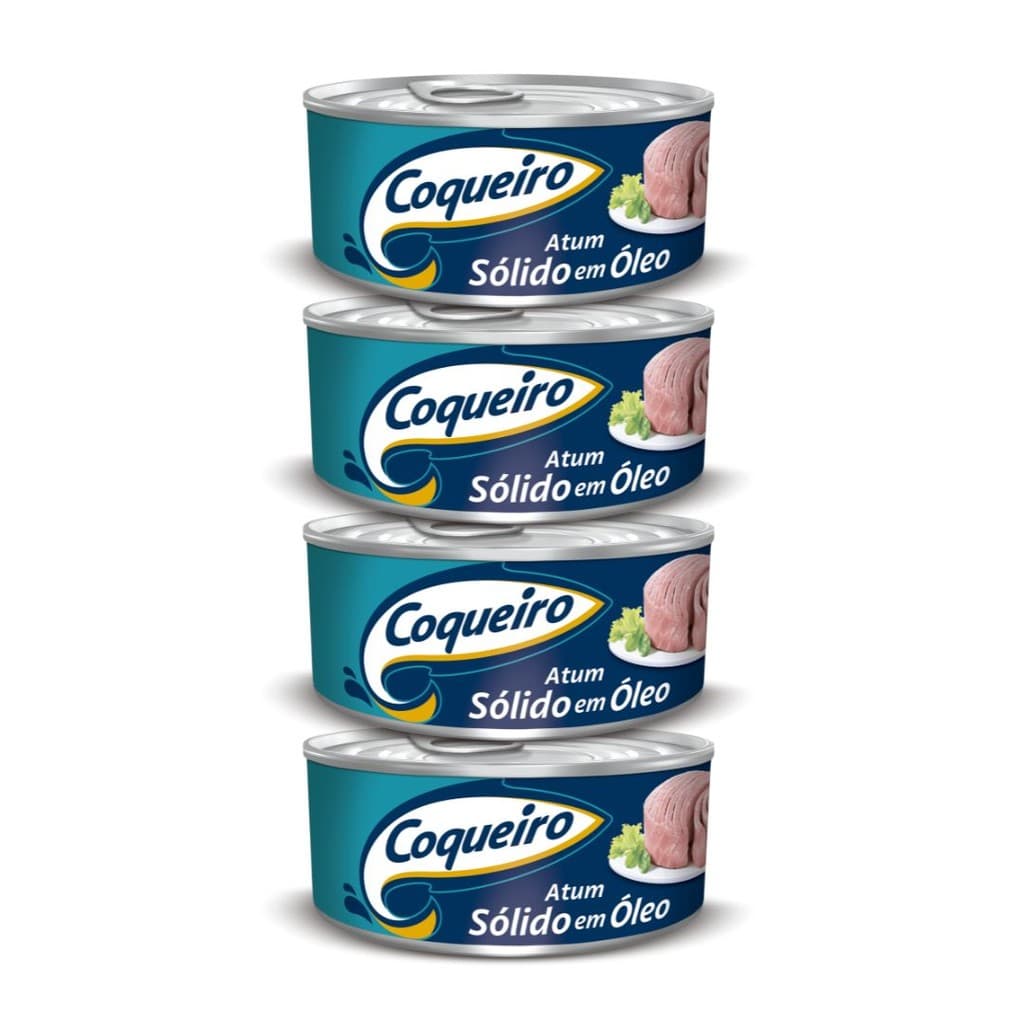 KIT 4 ATUM COQUEIRO SÓLIDO EM ÓLEO 170G