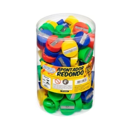 KIT COM 10 APONTADOR PLÁSTICO REDONDO (AP1202)