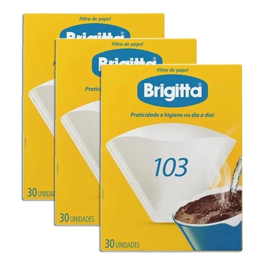 Coador De Café De Papel Filtro Brigitta N103 Kit 3